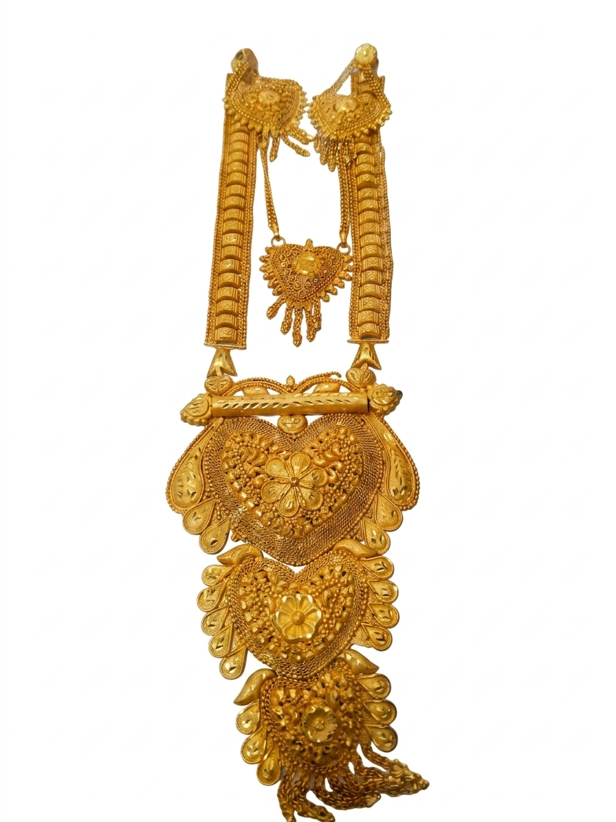 Bengali bridal gold-plated jewelry set-Sita Haar