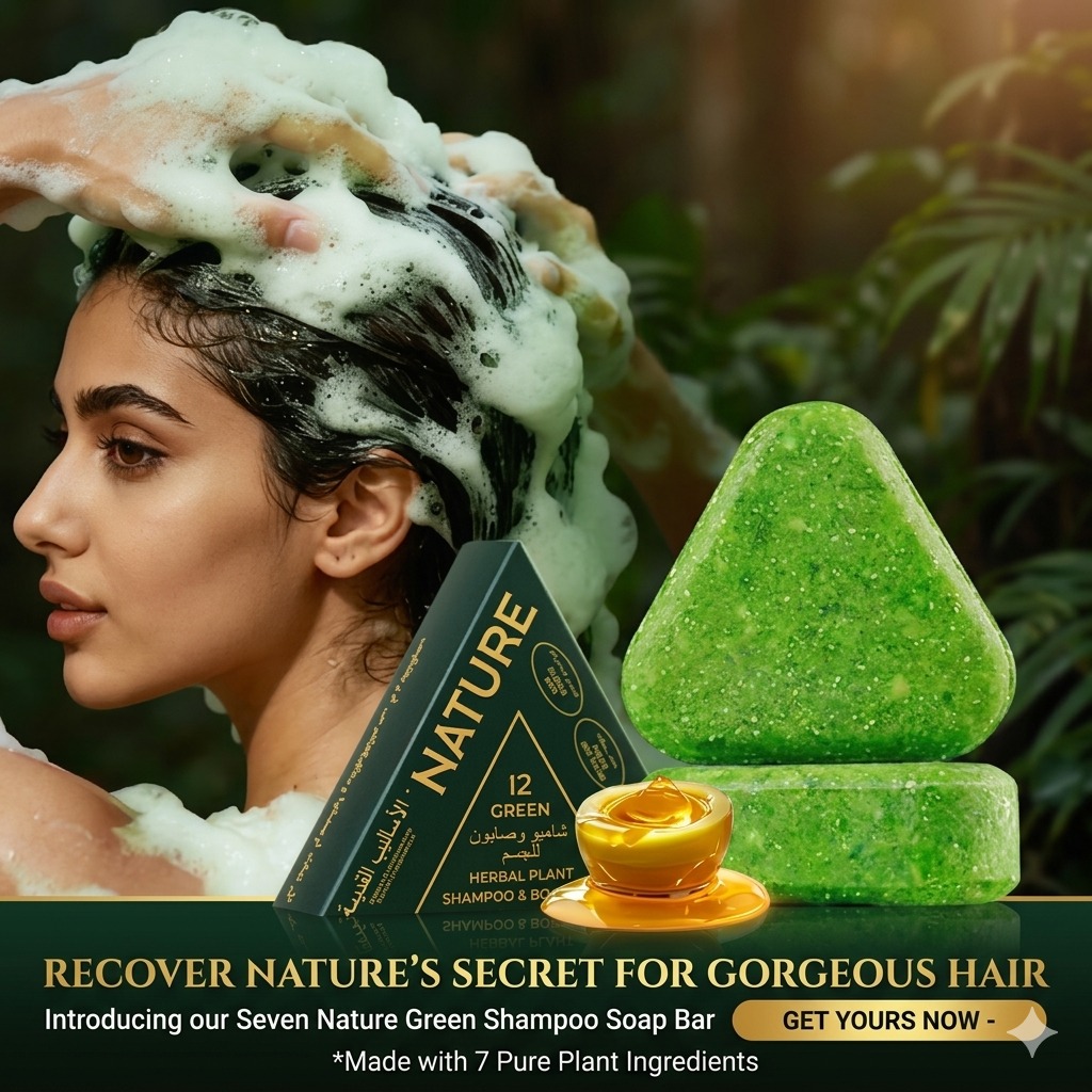 Seven Nature Green Shampoo Soap Bar